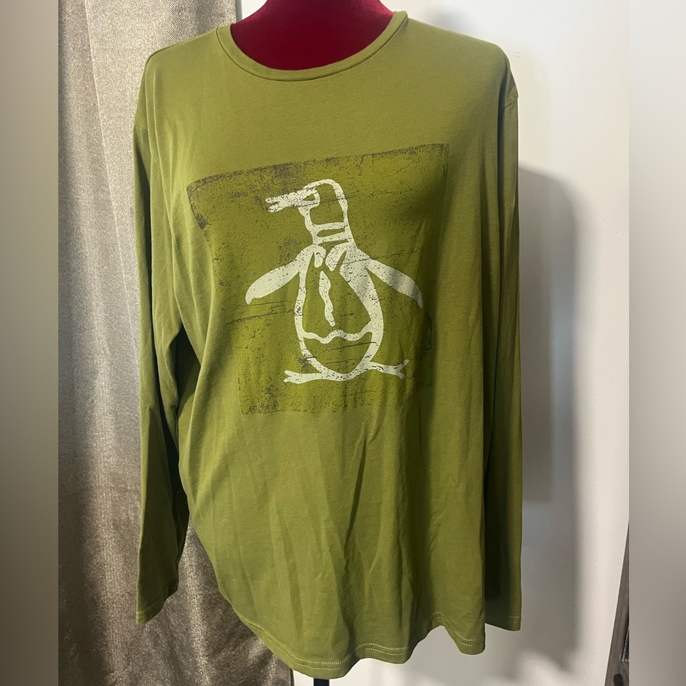 Original Penguin Green Long Sleeve Tee